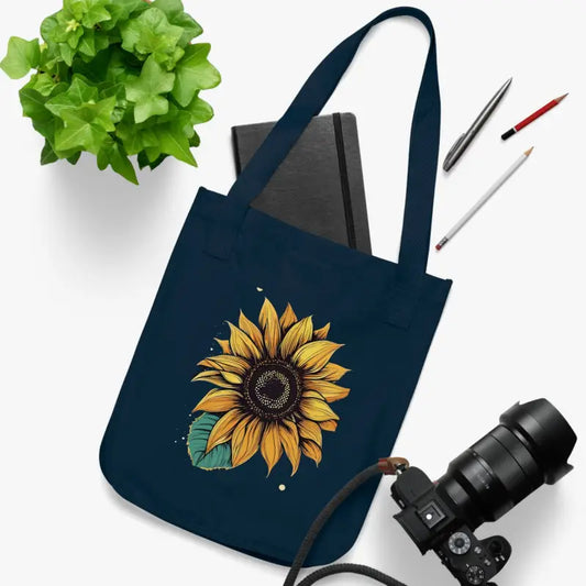 Sunflower Organic Canvas Tote: Elevate Your Carry-all Style - Bags