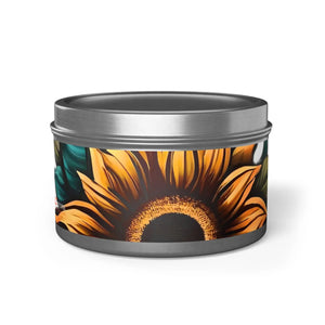 Sunflower Tin Candles – Eco-friendly Gifts - Dipaliz