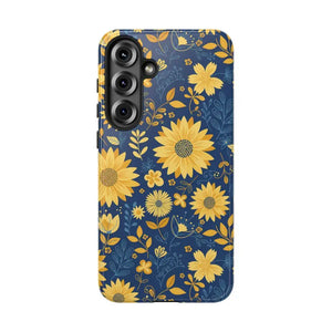 Phone Case - Sunflower Tough - Protective Floral Iphone - Dipaliz Samsung Galaxy S25 Plus / Glossy