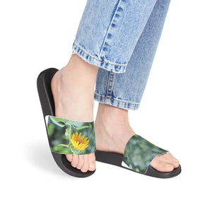 Slide Sandals - Sunflower Artistic Expression - Dipaliz - Black / us 7