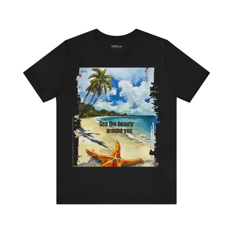 Sunkissed Starfish Unisex Cotton Tee for Beach Vibes - T-shirt