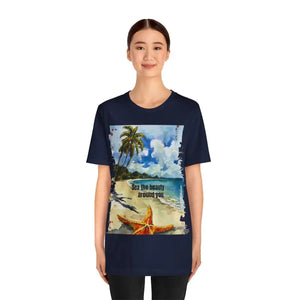 Unisex Jersey Short Sleeve Tee - Sunkissed Starfish Beach - Dipaliz - T-shirts
