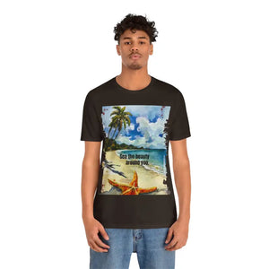 Unisex Jersey Short Sleeve Tee - Sunkissed Starfish Beach - Dipaliz - T-shirts