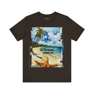Unisex Jersey Short Sleeve Tee - Sunkissed Starfish Beach - Dipaliz - T-shirts