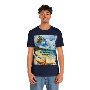 Unisex Jersey Short Sleeve Tee - Sunkissed Starfish Beach - Dipaliz - T-shirts