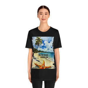Unisex Jersey Short Sleeve Tee - Sunkissed Starfish Beach - Dipaliz - T-shirts