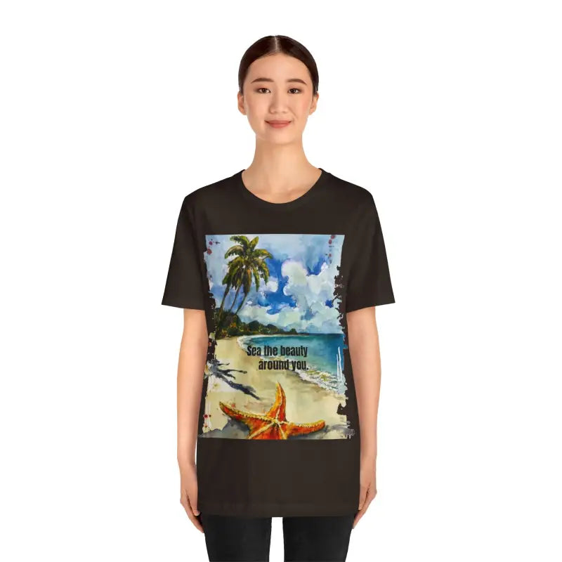 Sunkissed Starfish Unisex Cotton Tee for Beach Vibes - T-shirt