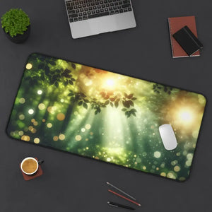 Neoprene Desk Mat - Sunlit Forest Design - Dipaliz - Workstation & Cubicle Accessories