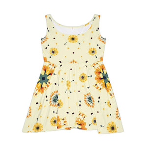 Vibrant Sunny Floral Womens Skater Dress - Dipaliz - Dresses
