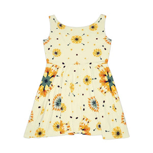 Vibrant Sunny Floral Womens Skater Dress - Dipaliz - Dresses