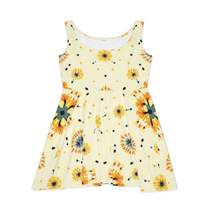 Sunny Floral Womens Skater Dress High Cut Neckline Dipaliz - Dresses - Xs