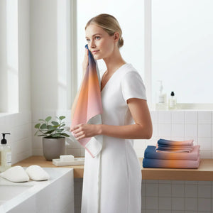 Sunset Gradient Face Towel – Soft Cotton - Dipaliz - Washcloths