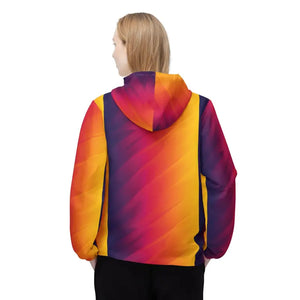 Outerwear - Sunset Gradient Windbreaker Jacket - Vibrant Ombre Hooded - Dipaliz