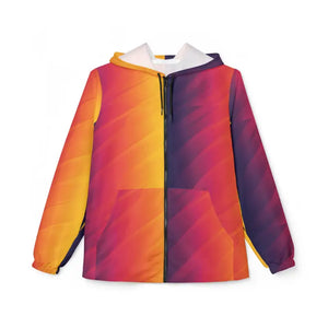 Outerwear - Sunset Gradient Windbreaker Jacket - Vibrant Ombre Hooded - Dipaliz