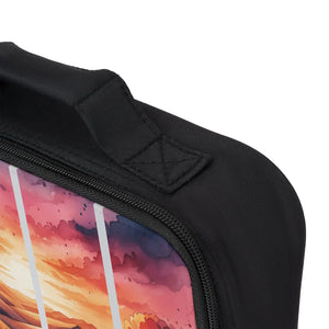 Sunset Meadow Lunch Bag - Insulated Polyester Tote - Dipaliz - one Size / Black - Accessories