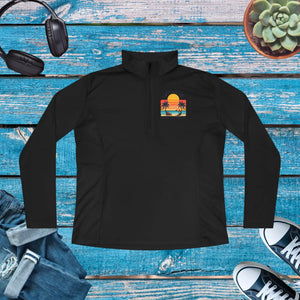 Sunset Palm Ladies Quarter-zip Pullover - Athletic - Dipaliz - Sweatshirts