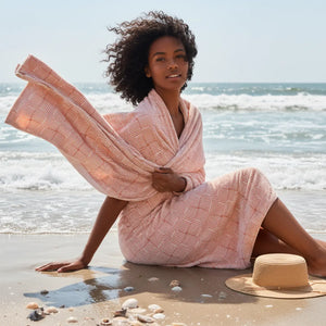 Sunset Stripe Beach Towel – Soft Cotton Blend - Dipaliz - Beach Towels