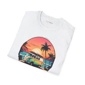 T-shirt - Vintage Van Vibes Tee - Sunset Voyage Comfort Style - Dipaliz