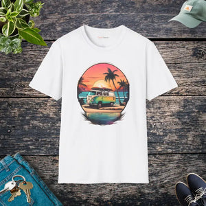 Vintage Van Vibes Tee - Sunset Voyage Comfort Style - Dipaliz - White / s - T-shirts