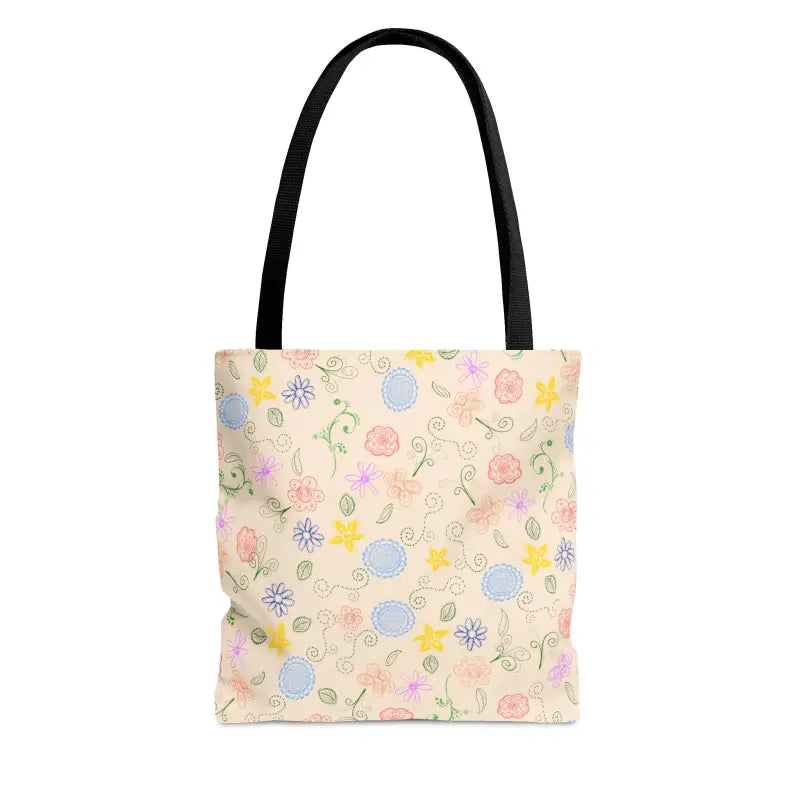 Sunshine Bloom Yellow Floral Tote Bag for a Bright Day - Bags