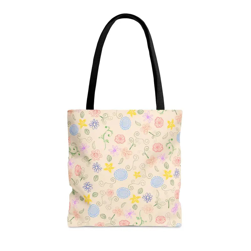 Sunshine Bloom Yellow Floral Tote Bag for a Bright Day - Bags