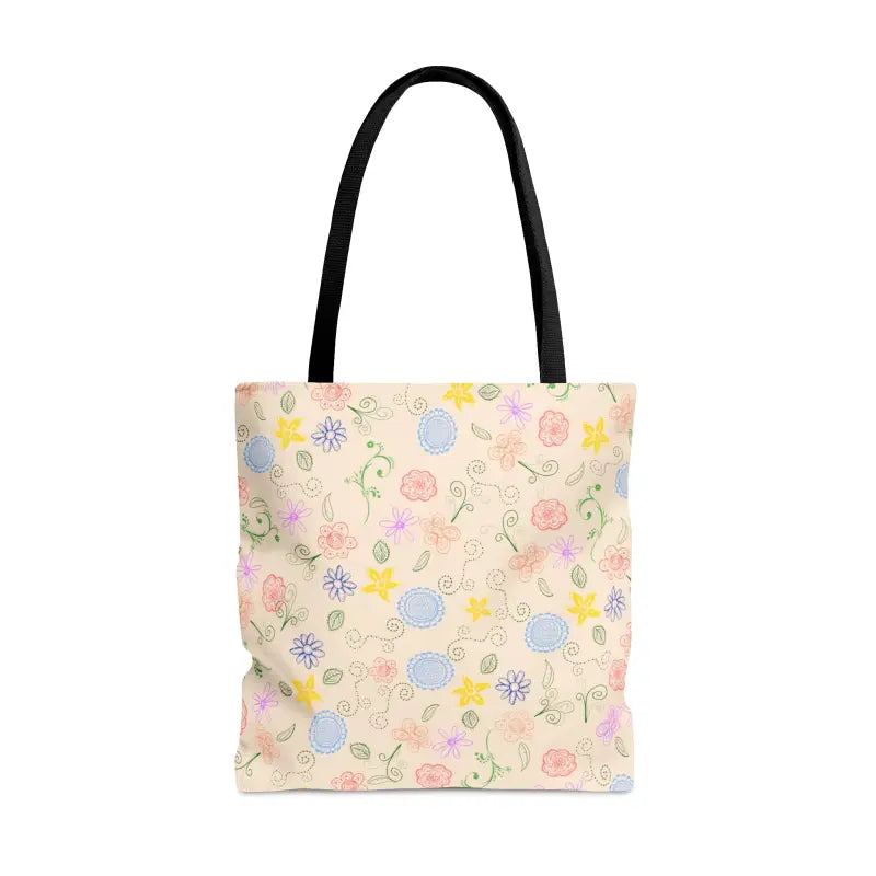 Sunshine Bloom Yellow Floral Tote Bag for a Bright Day - Bags