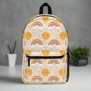 Vibrant Rainbows Cozy Backpack - Lightweight Waterproof - Dipaliz - Backpacks