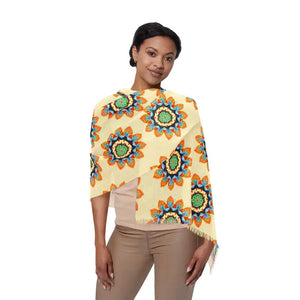 Sunshine Yellow Geometric Scarf - Style Statement - Dipaliz - 27’’ × 73’’ - Scarves & Shawls