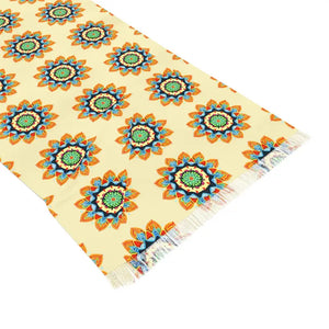 Sunshine Yellow Geometric Scarf - Style Statement - Dipaliz - 27’’ × 73’’ - Scarves & Shawls