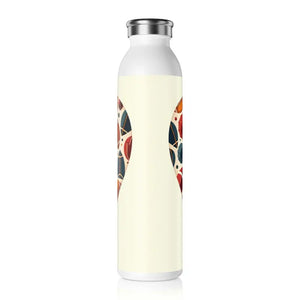 Super Football Slim Water Bottle - Glossy Athletic Graphics - Dipaliz - 20oz / White - Bottles