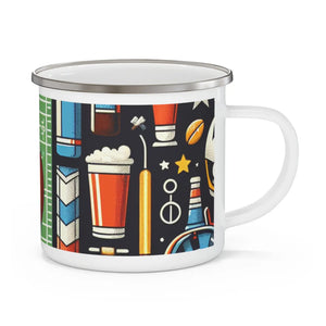 Sporty Football Enamel Camping Mug - Outdoor Gift - Dipaliz - Mugs