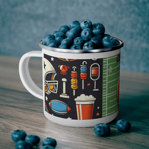 Sporty Football Enamel Camping Mug - Outdoor Gift - Dipaliz - Mugs