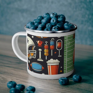 Football Enamel Camping Mug - Super Fan Essential - Dipaliz - 12oz - Mugs