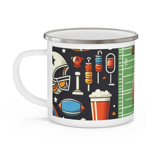 Football Enamel Camping Mug - Super Fan Essential - Dipaliz - 12oz - Mugs