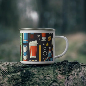 Football Enamel Camping Mug - Super Fan Essential - Dipaliz - 12oz - Mugs