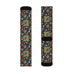 Football Game Day Sublimation Socks Bold Style Dipaliz