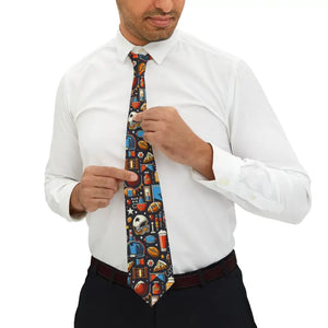 Super Football Neckties Bold Style Game Day Accessory - Dipaliz - one Size