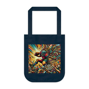Eco-friendly Football Canvas Tote Bag - Sustainable Style - Dipaliz - one Size / Navy - Shopping Totes
