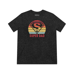 Super Dad Unisex Triblend Tee - Ultra Soft Comfort - Dipaliz - Black Heather / s - T-shirts