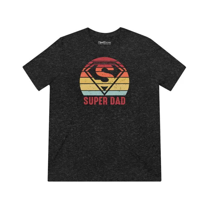 Unleash the Heroic Comfort: Super Dad Unisex Triblend Tee - Black Heather / s T-shirt