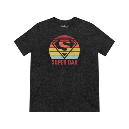 Unleash the Heroic Comfort: Super Dad Unisex Triblend Tee - Black Heather / s T-shirt