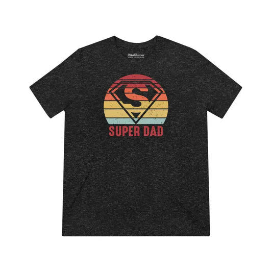 Unleash the Heroic Comfort: Super Dad Unisex Triblend Tee - Black Heather / s T-shirt