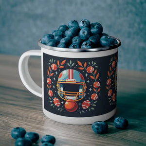 Football Enamel Camping Mug - Bold Game Day Adventure - Dipaliz - 12oz - Mugs