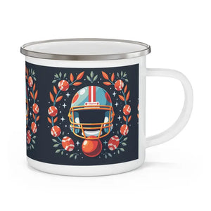 Football Enamel Camping Mug - Bold Game Day Adventure - Dipaliz - 12oz - Mugs