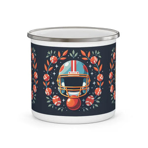 Football Enamel Camping Mug - Bold Game Day Adventure - Dipaliz - 12oz - Mugs