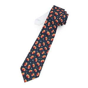 Football Pattern Necktie - Super Vibrant Game Day Style - Dipaliz - one Size - Neckties