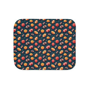 Football Sherpa Blanket - Super Cozy Game Day Essential - Dipaliz - 50’’ × 60’’ / Grey - Blankets