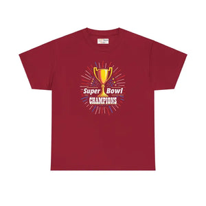 T-shirt - Heavy Cotton Tee Super Football Champs Essential Unisex - Dipaliz Cardinal Red / s