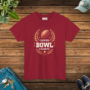 Heavy Cotton Tee Super Football Champs Reinforced Shoulders - Dipaliz - T-shirts