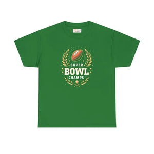 Heavy Cotton Tee Super Football Champs Reinforced Shoulders - Dipaliz - Turf Green / s - T-shirts